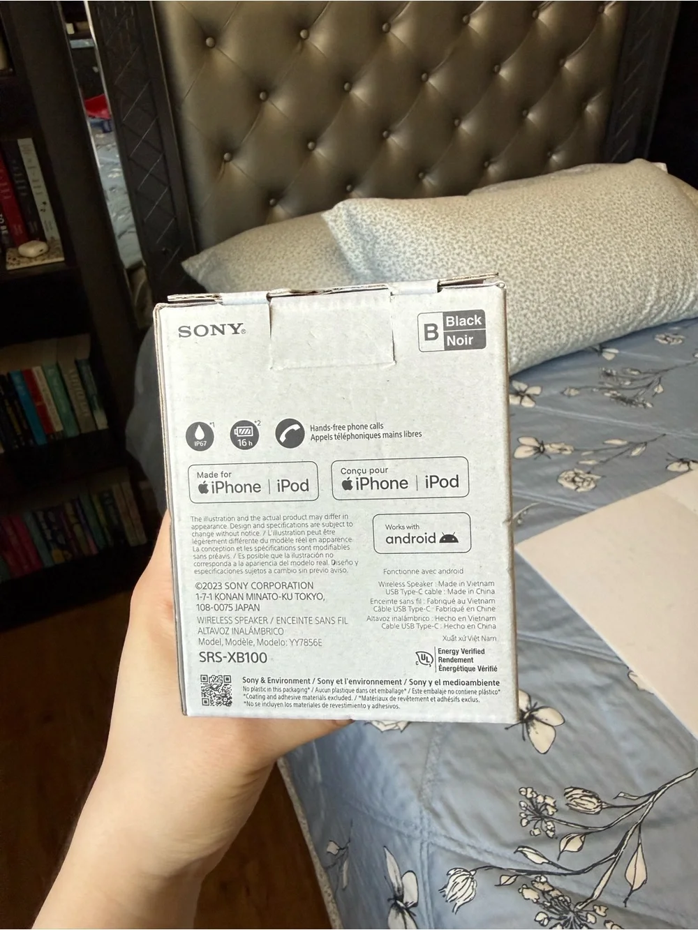 Sony XB100 Portable Speaker — Gray Box Art